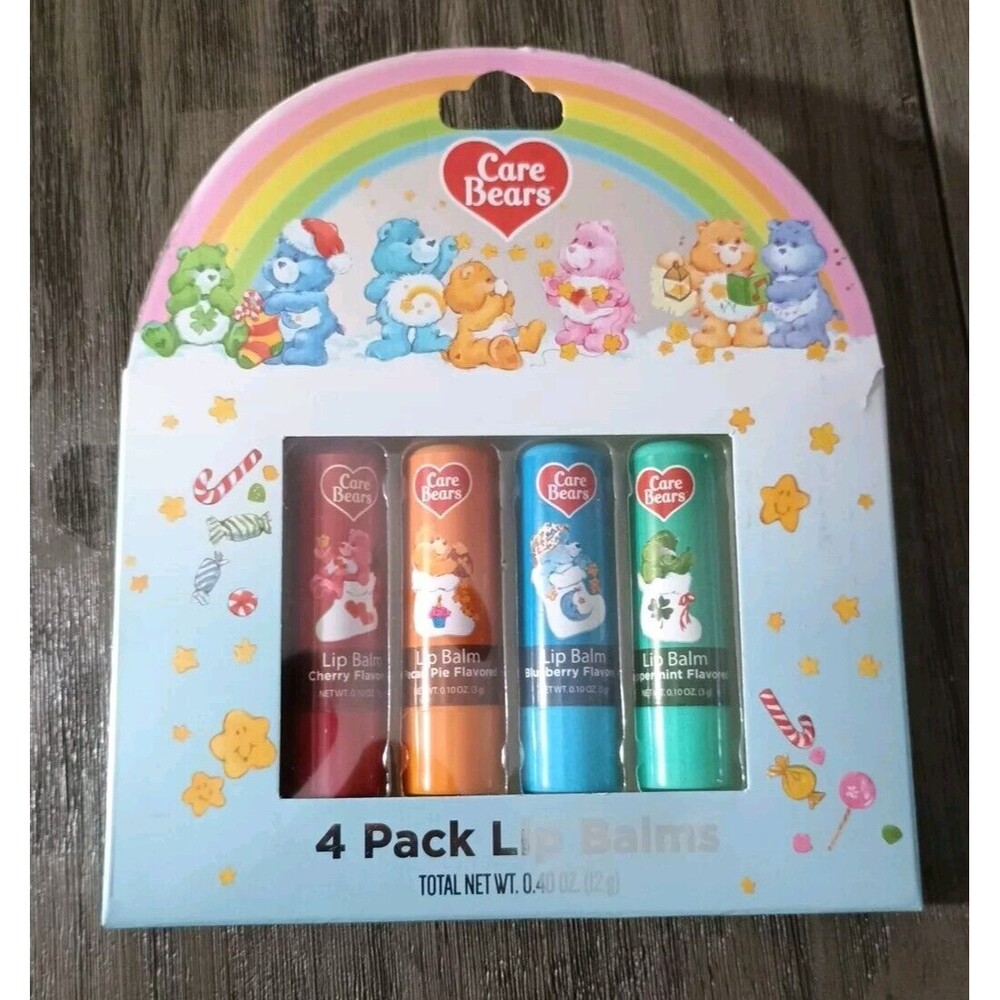 Taste Beauty - Care Bears Christmas Lip Balm Set of 4 Flavored Lip Balms New